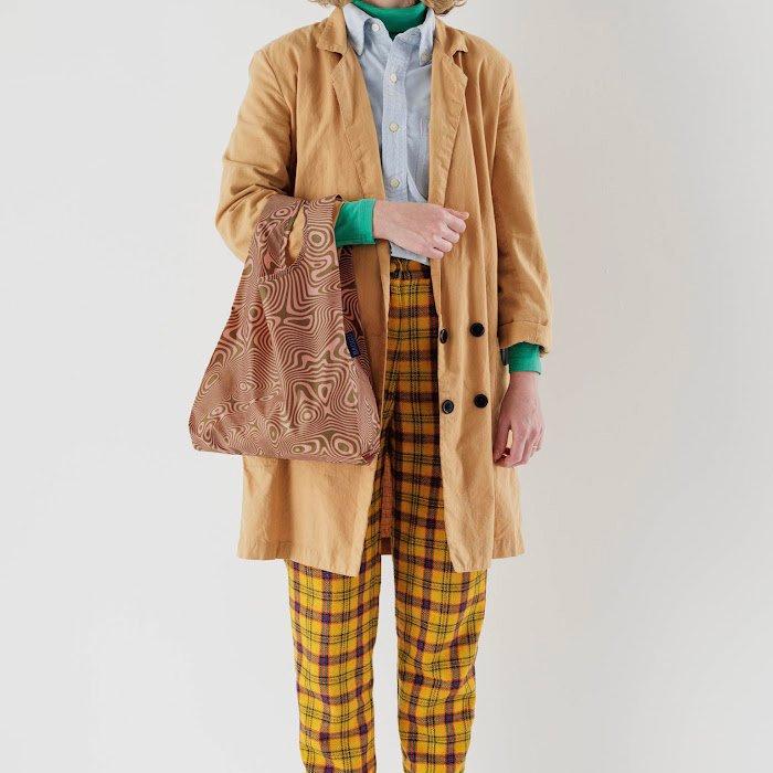 BAGGU（バグゥ） / BABY エコバッグ - 100%リサイクルナイロン -スワール ピンク × グリーン | BAGGU | 02