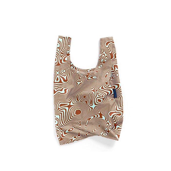 BAGGU（バグゥ） / BABY エコバッグ - 100%リサイクルナイロン -スワール ブルー × ブラウン | BAGGU