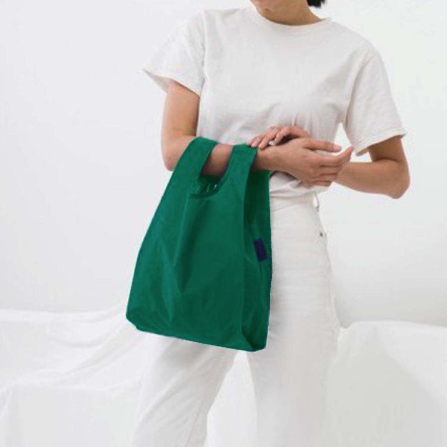 BAGGU バグー BABY エコバッグ マラカイト 正規品 サブバッグ ジム用 お買い物 スーパー マザーズバッグ コンパクト 折りたたみ 洗濯可能 マチ広 無地 緑 深緑… | BAGGU | 03
