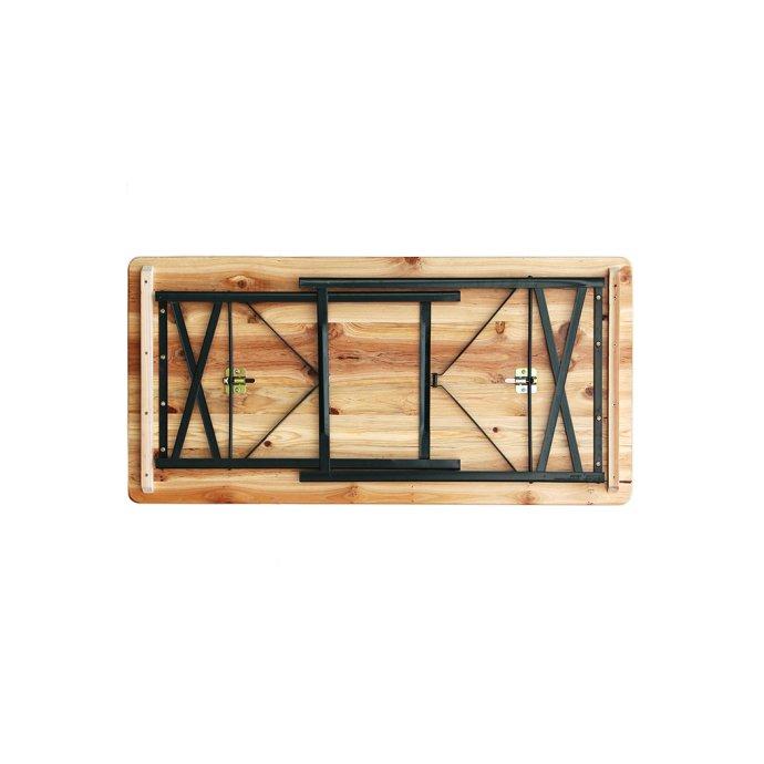 送料無料 Beer Table ビアテーブル 120cm アウトドア テーブル キャンプ BBQ 折りたたみ 木製 屋外 屋内 店舗什器 120 ロング 長テーブル ポイント 消化 オシ… |  | 01
