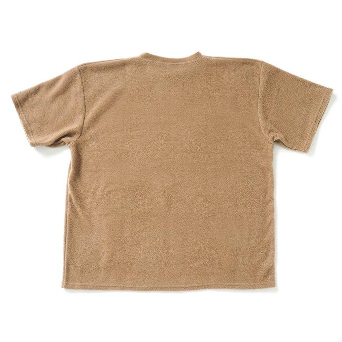 SMOKE T ONE / THE ONE MORKSKIN POLAR FLEECE TEE フリース半袖Tシャツ - Khaki カーキ |  | 01