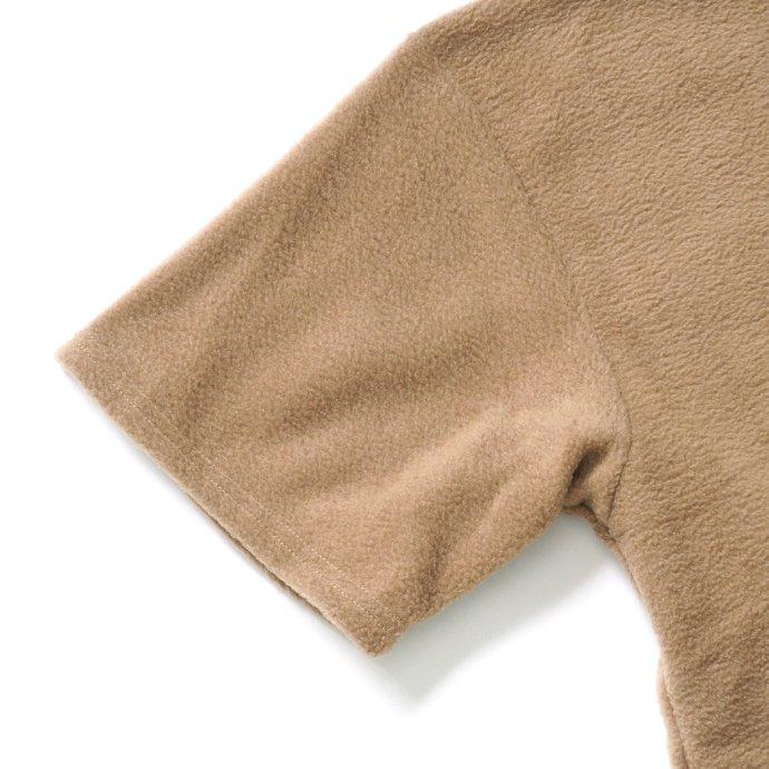 SMOKE T ONE / THE ONE MORKSKIN POLAR FLEECE TEE フリース半袖Tシャツ - Khaki カーキ |  | 03
