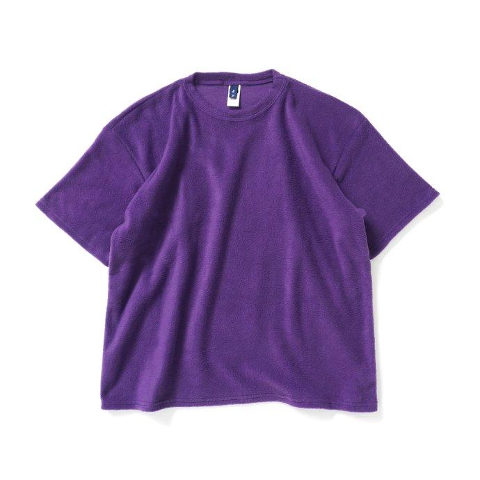 SMOKE T ONE / THE ONE MORKSKIN POLAR FLEECE TEE フリース半袖Tシャツ - Purple パープル | 
