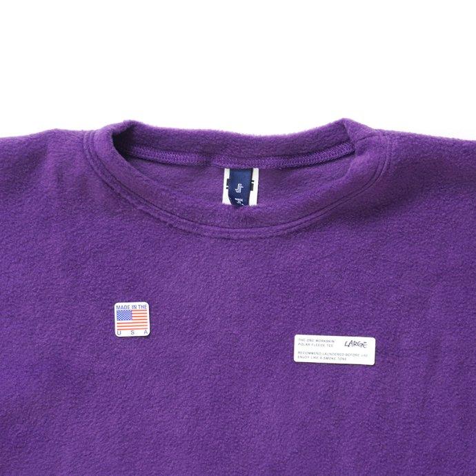 SMOKE T ONE / THE ONE MORKSKIN POLAR FLEECE TEE フリース半袖Tシャツ - Purple パープル |  | 02