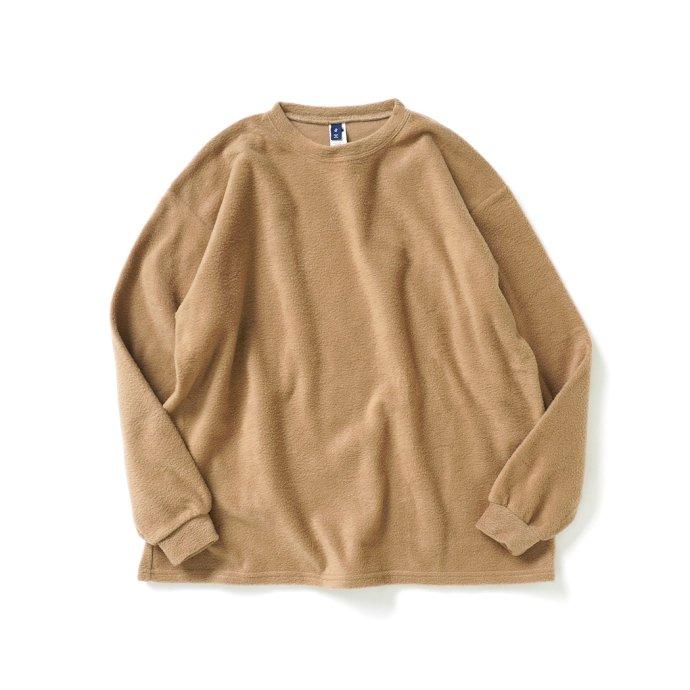 SMOKE T ONE / THE ONE MORKSKIN POLAR FLEECE L/S SHIRT フリース長袖Tシャツ - Khaki カーキ | 