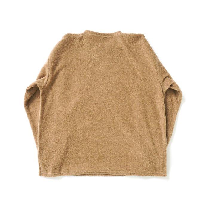 SMOKE T ONE / THE ONE MORKSKIN POLAR FLEECE L/S SHIRT フリース長袖Tシャツ - Khaki カーキ |  | 01