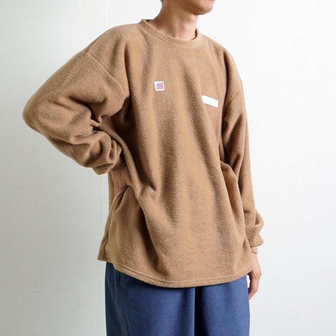 SMOKE T ONE / THE ONE MORKSKIN POLAR FLEECE L/S SHIRT フリース長袖Tシャツ - Khaki カーキ |  | 07