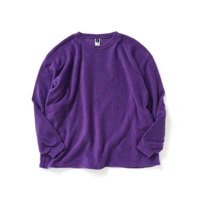 SMOKE T ONE / THE ONE MORKSKIN POLAR FLEECE L/S SHIRT フリース長袖Tシャツ - Purple パープル | 