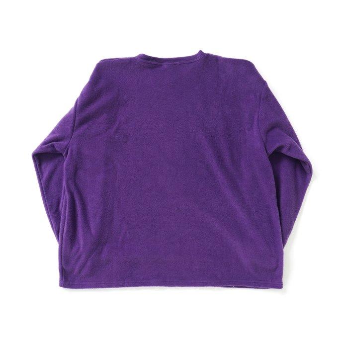 SMOKE T ONE / THE ONE MORKSKIN POLAR FLEECE L/S SHIRT フリース長袖Tシャツ - Purple パープル |  | 01