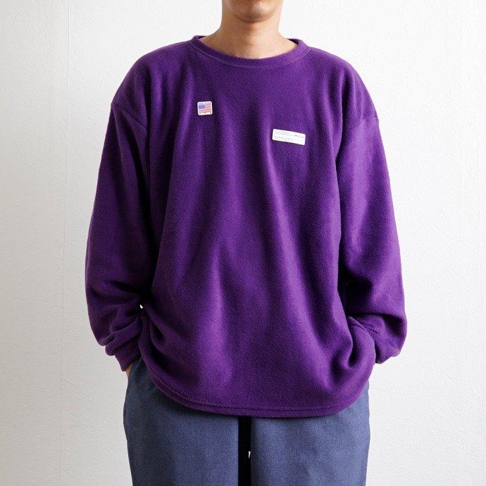 SMOKE T ONE / THE ONE MORKSKIN POLAR FLEECE L/S SHIRT フリース長袖Tシャツ - Purple パープル |  | 07