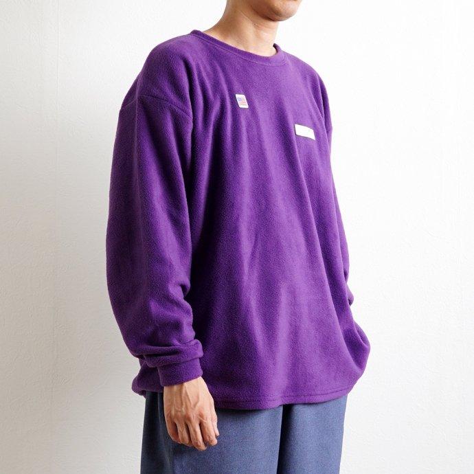 SMOKE T ONE / THE ONE MORKSKIN POLAR FLEECE L/S SHIRT フリース長袖Tシャツ - Purple パープル |  | 08
