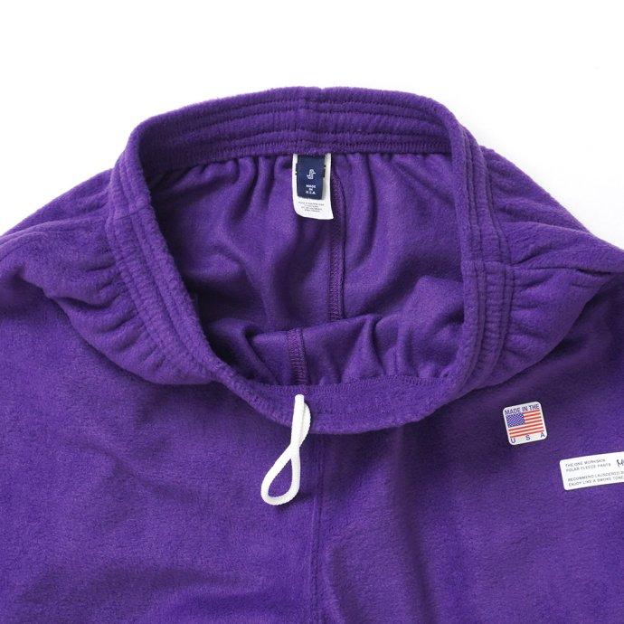 SMOKE T ONE / THE ONE MORKSKIN POLAR FLEECE PANTS フリースイージーパンツ - Purple ネイビー |  | 04