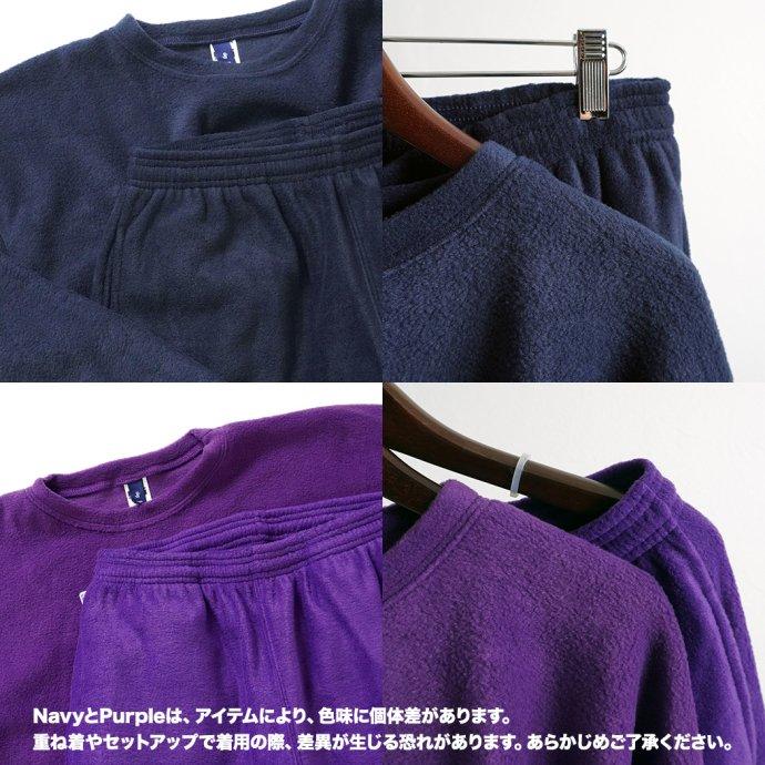 SMOKE T ONE / THE ONE MORKSKIN POLAR FLEECE PANTS フリースイージーパンツ - Purple ネイビー |  | 07