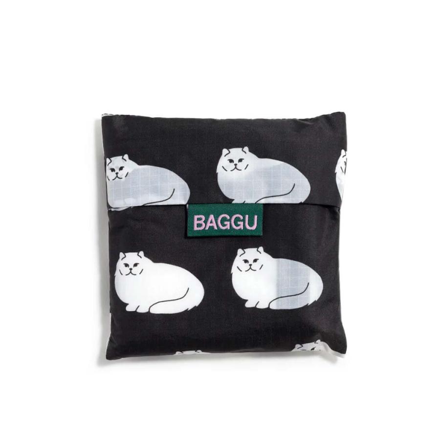 BAGGU バグー エコバッグ STANDARD BAGGU エコバッグ 100% リサイクルナイロン チンチラ ブラック 黒 白猫 アニマル 動物 総柄 人気 大きい 旅行 ママバッグ … |  | 01