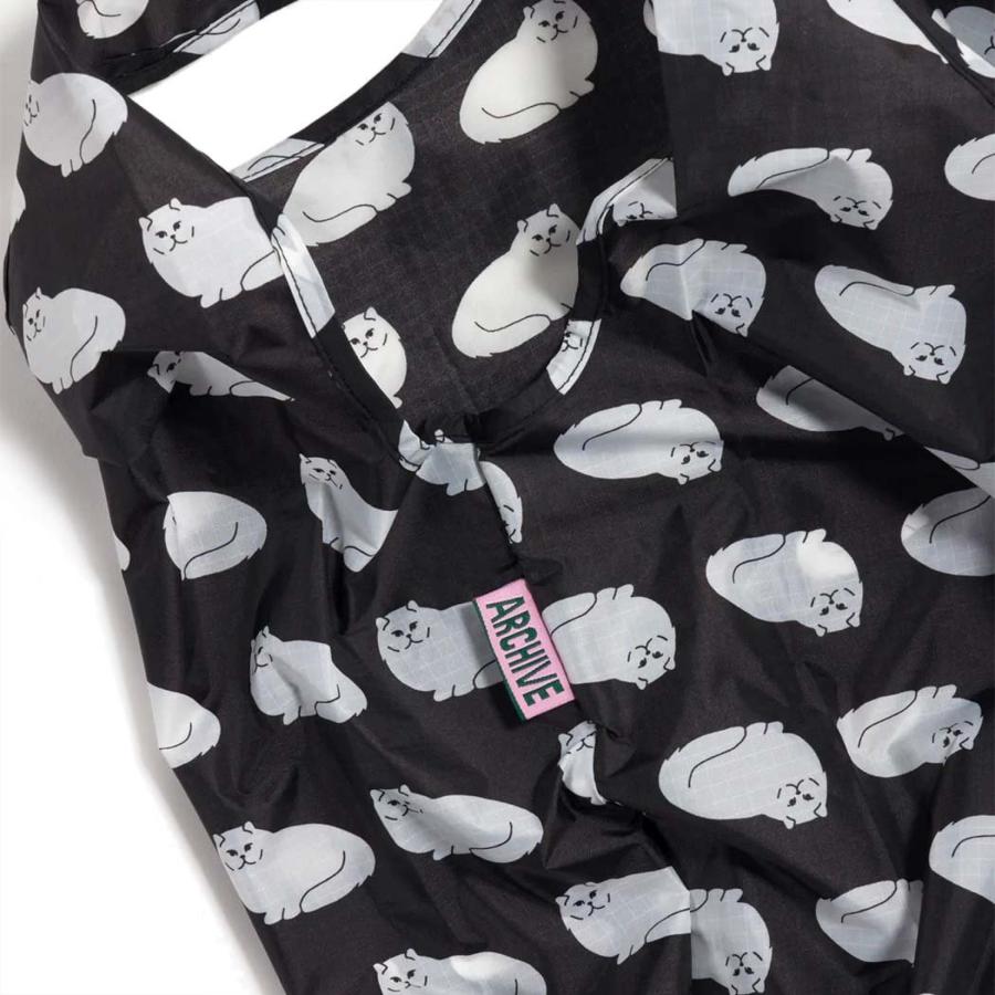 BAGGU バグー エコバッグ STANDARD BAGGU エコバッグ 100% リサイクルナイロン チンチラ ブラック 黒 白猫 アニマル 動物 総柄 人気 大きい 旅行 ママバッグ … |  | 02