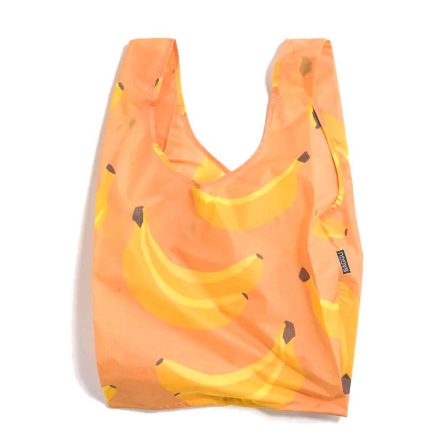 BAGGU バグー エコバッグ STANDARD BAGGU エコバッグ 100%リサイクルナイロン バナナ 黄色 カラフル 派手 可愛い フルーツ柄 果物 食べ物 人気 大人 ママバッ… | 