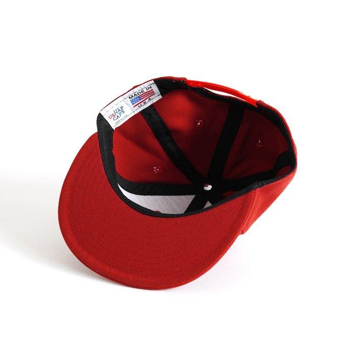 USNAP CAPS / The Authentic Cap add Extra Snap Tab - D.Red アメリカ製スナップバックキャップ ダークレッド プチギフト お祝い 贈り物 ポイント 消化 買い… |  | 04