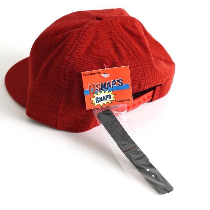 USNAP CAPS / The Authentic Cap add Extra Snap Tab - D.Red アメリカ製スナップバックキャップ ダークレッド プチギフト お祝い 贈り物 ポイント 消化 買い… |  | 07