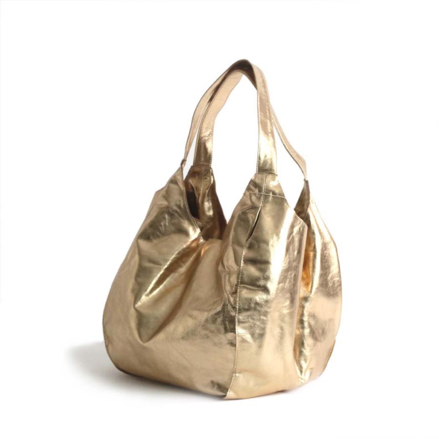 SEASIDE FREERIDE（シーサイドフリーライド） / 11-B11-SFR752ML MFDL BAG レザー バルーン トートバッグ - ゴールド | 