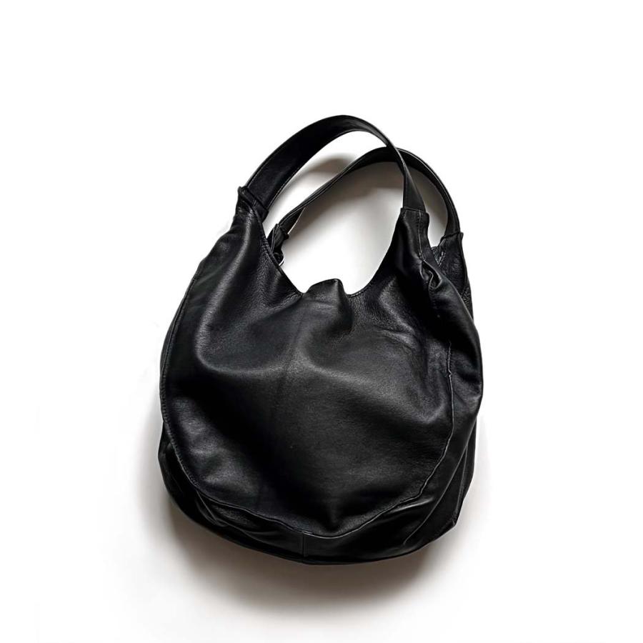 SEASIDE FREERIDE（シーサイドフリーライド） / 17B-NS-SFR752 SML MFDL BAG レザー バルーン トートバッグ スモール - ブラック | 