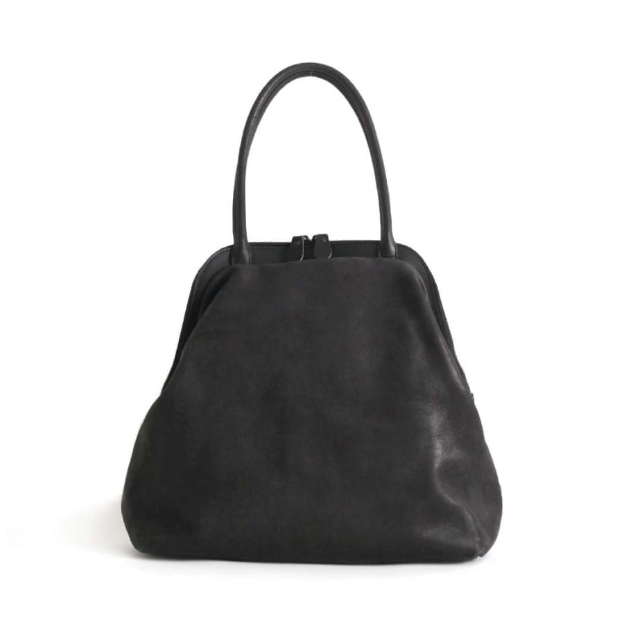 アンサ レディース Ense gamaguchi bag pens501 がま口 トートバッグ ガマグチトートバッグ - ブラック 本革 お仕事バッグ 黒 送料無料 | 