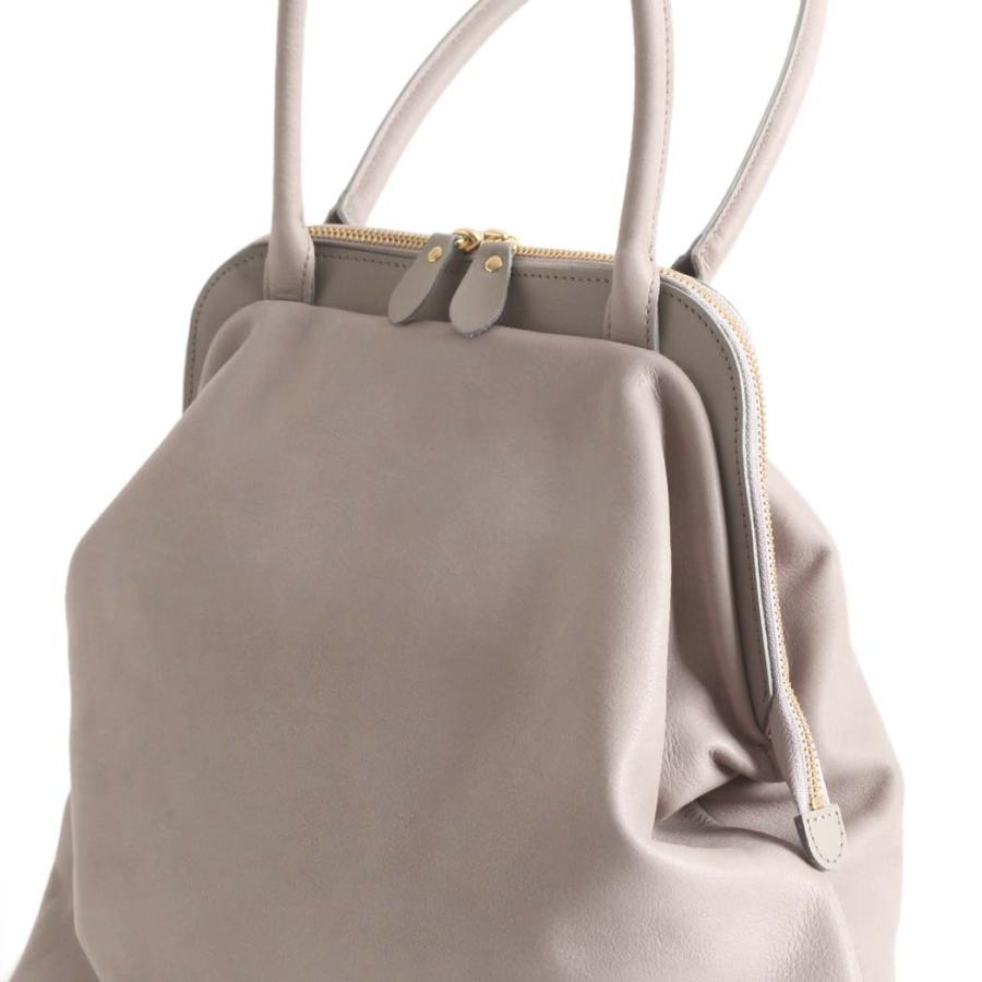 アンサ レディース Ense  gamaguchi bag pens501 がま口 トートバッグ ガマグチトートバッグ グレージュ 本革 お仕事バッグ 送料無料 シンプル |  | 03