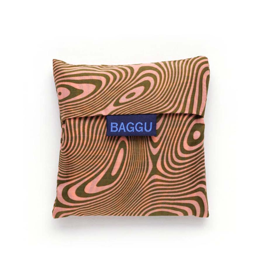 BAGGU バグー エコバッグ STANDARD BAGGU エコバッグ 100%リサイクルナイロン スワール ピンク × グリーン 派手 幾何学 カラフル 大きい スタンダード マイバ… |  | 03