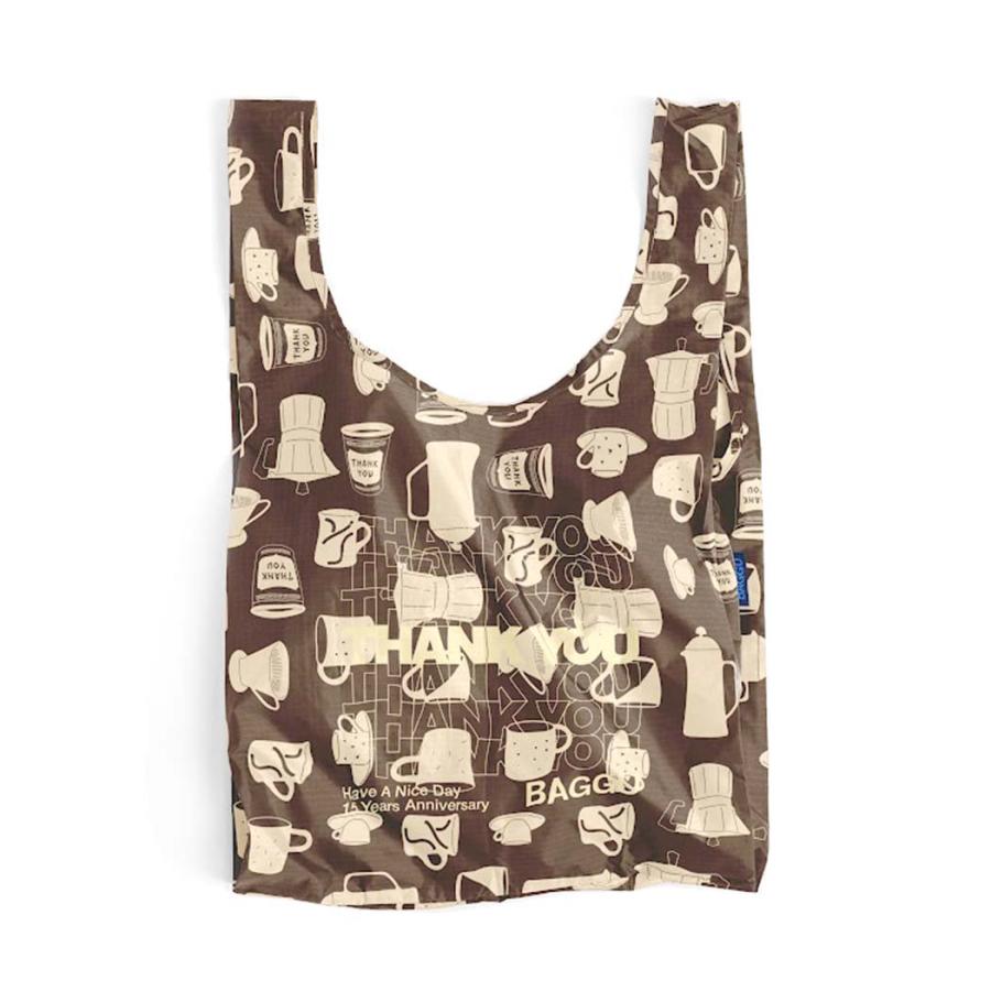 BAGGU バグー エコバッグ STANDARD BAGGU エコバッグ 15th thank you コーヒー × クリーム (15周年記念モデル) 茶色 ベージュ 淡色 マイバッグ バグゥ マチ広… | 