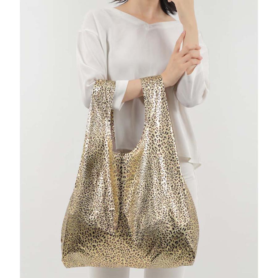 BAGGU バグー メタリック STANDARD BAGGU エコバッグ 100% リサイクル ナイロン メタリック レオパード ヒョウ柄 総柄 派手 大きい サイズ 大容量 折りたたみ … |  | 02