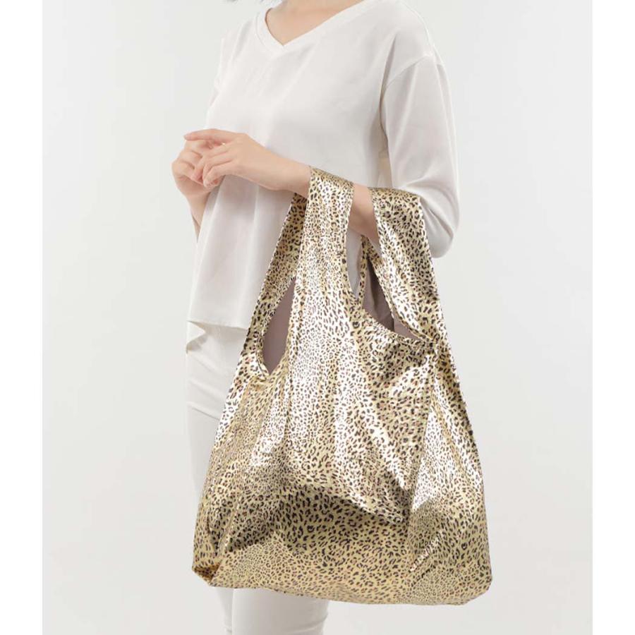 BAGGU バグー メタリック STANDARD BAGGU エコバッグ 100% リサイクル ナイロン メタリック レオパード ヒョウ柄 総柄 派手 大きい サイズ 大容量 折りたたみ … |  | 03