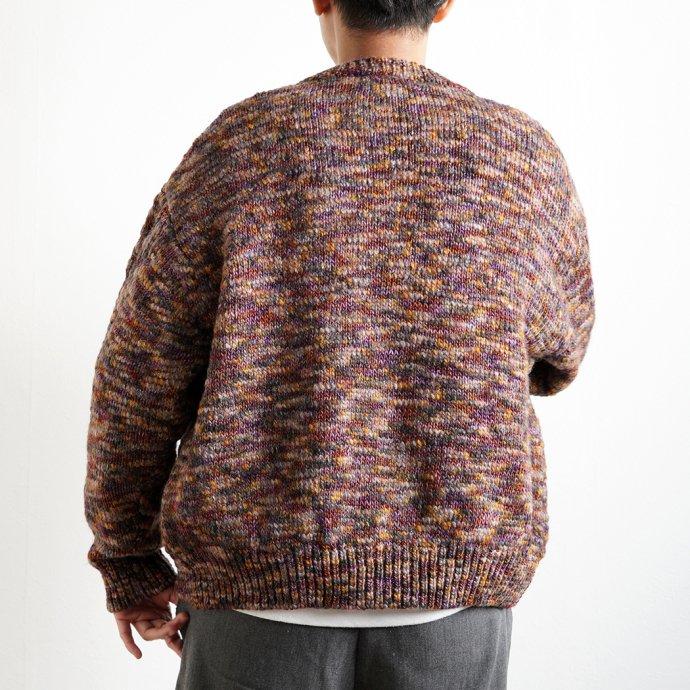 reverve リバーブ / RV22W001 Aran Zip-up CD - Burgundy アランジップアップカーディガン バーガンディ |  | 08