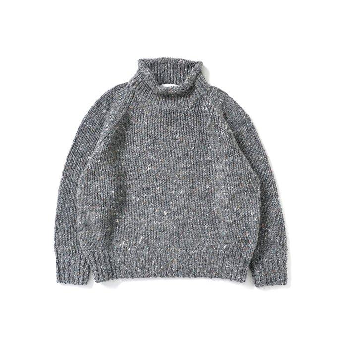 reverve リバーブ / RV22W005 Raglan Rollneck PO - Gray ラグランロールネックプルオーバー グレー | 