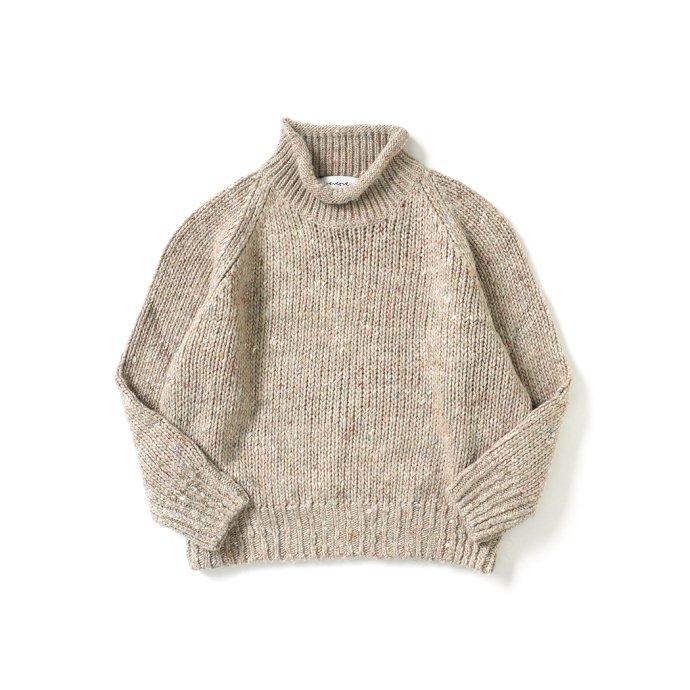 reverve リバーブ / RV22W005 Raglan Rollneck PO - Beige ラグランロールネックプルオーバー ベージュ | 