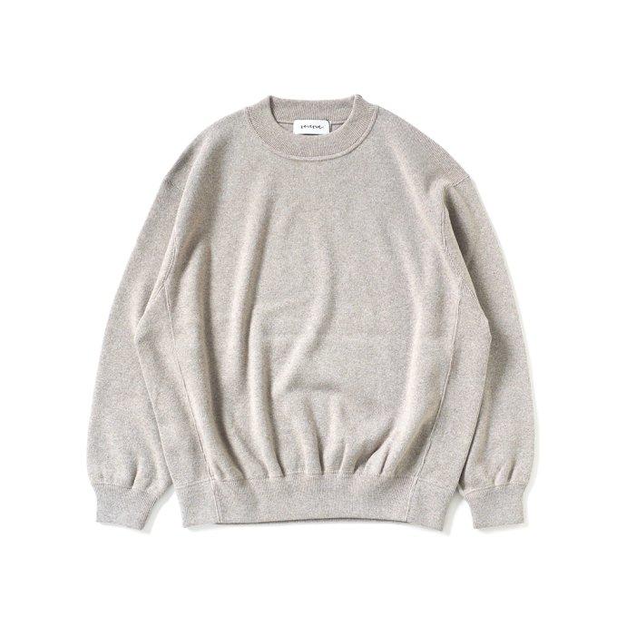 reverve リバーブ / RV22W006 Wool Sweat Crewneck - Beige ウールスウェットクルーネック ベージュ | 