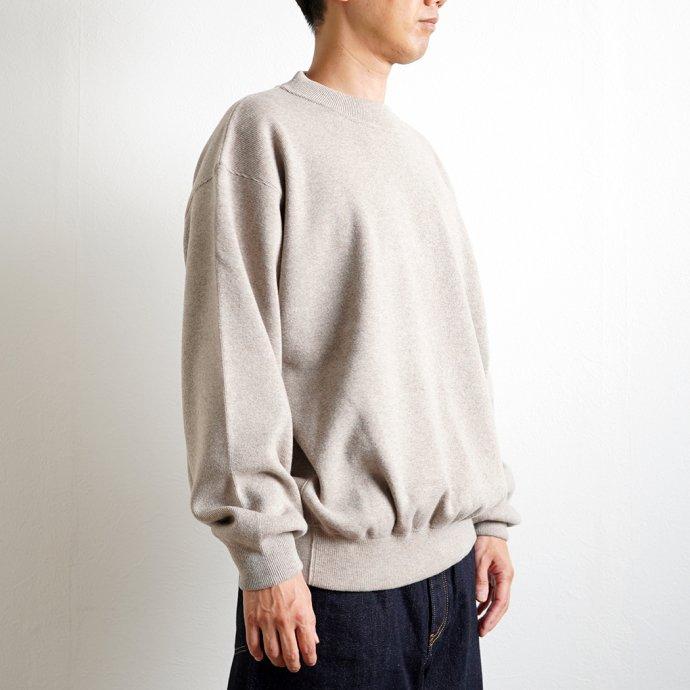 reverve リバーブ / RV22W006 Wool Sweat Crewneck - Beige ウールスウェットクルーネック ベージュ |  | 06
