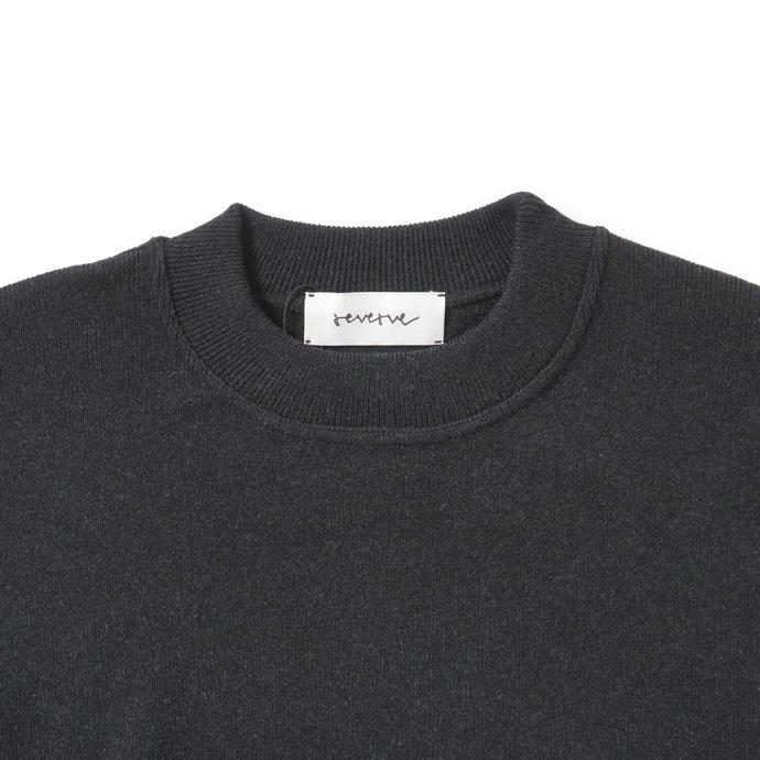 reverve リバーブ / RV22W006 Wool Sweat Crewneck - Black ウールスウェットクルーネック ブラック |  | 02