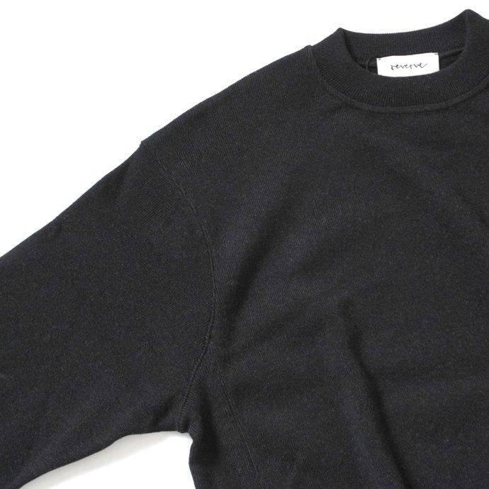 reverve リバーブ / RV22W006 Wool Sweat Crewneck - Black ウールスウェットクルーネック ブラック |  | 04