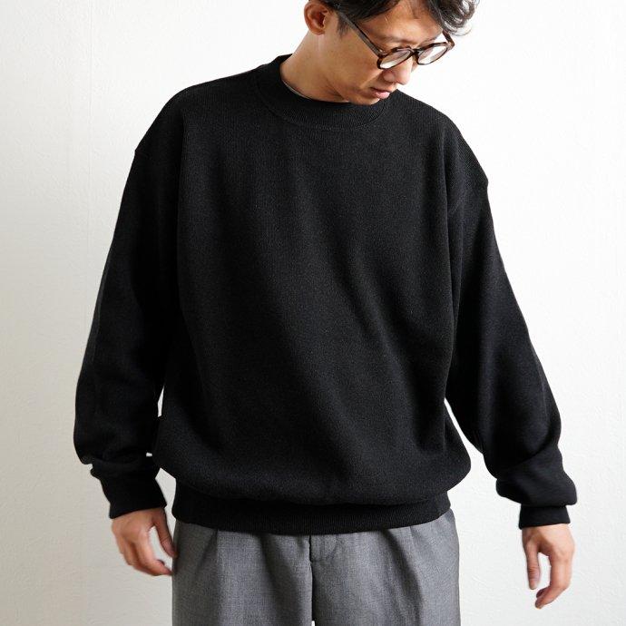 reverve リバーブ / RV22W006 Wool Sweat Crewneck - Black ウールスウェットクルーネック ブラック |  | 06