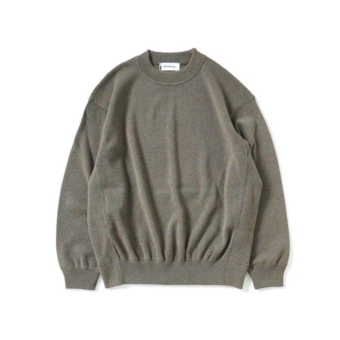 reverve リバーブ / RV22W006 Wool Sweat Crewneck - Khaki ウールスウェットクルーネック カーキ | 