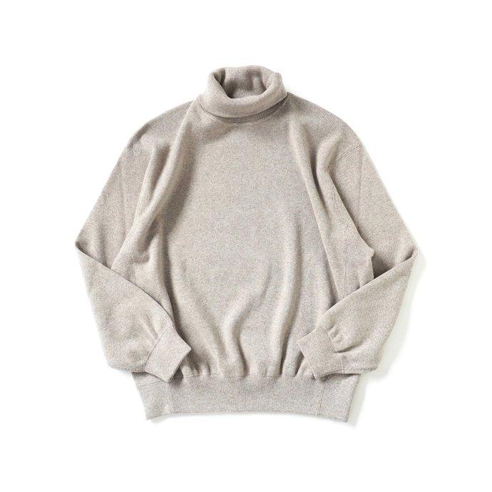 reverve リバーブ / RV22W007 Wool Sweat Turtleneck - Beige ウールスウェットタートルネック ベージュ | 