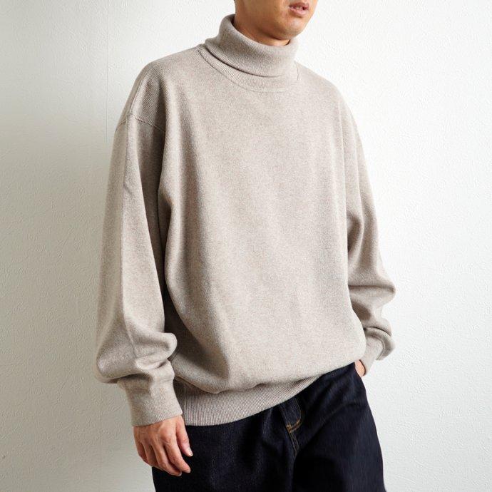 reverve リバーブ / RV22W007 Wool Sweat Turtleneck - Beige ウールスウェットタートルネック ベージュ |  | 06