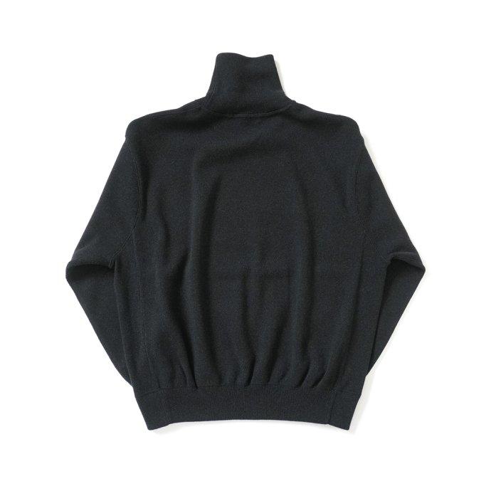 reverve リバーブ / RV22W007 Wool Sweat Turtleneck - Black ウールスウェットタートルネック ブラック |  | 01