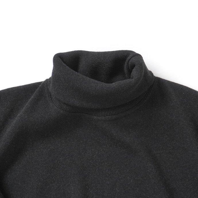 reverve リバーブ / RV22W007 Wool Sweat Turtleneck - Black ウールスウェットタートルネック ブラック |  | 02