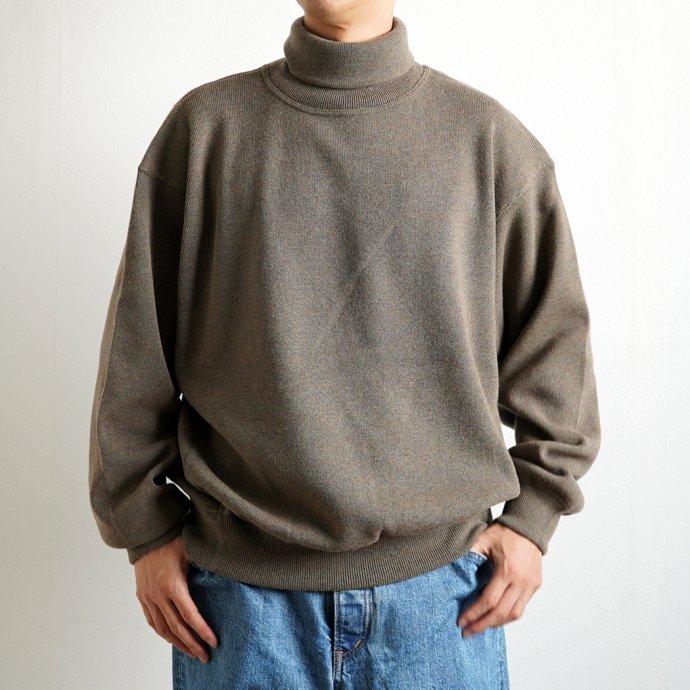 reverve リバーブ / RV22W007 Wool Sweat Turtleneck - Khaki ウールスウェットタートルネック カーキ |  | 05