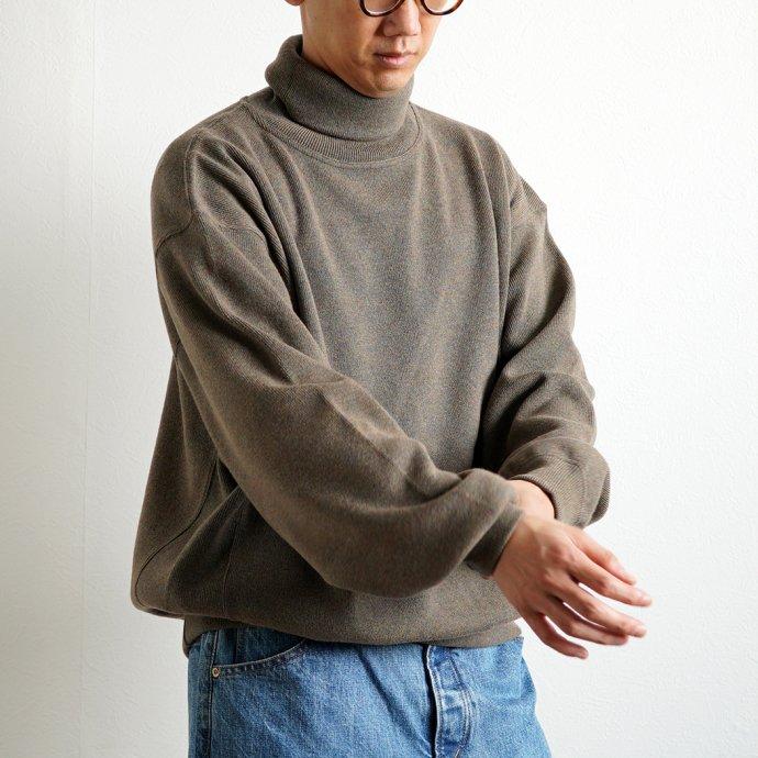 reverve リバーブ / RV22W007 Wool Sweat Turtleneck - Khaki ウールスウェットタートルネック カーキ |  | 06
