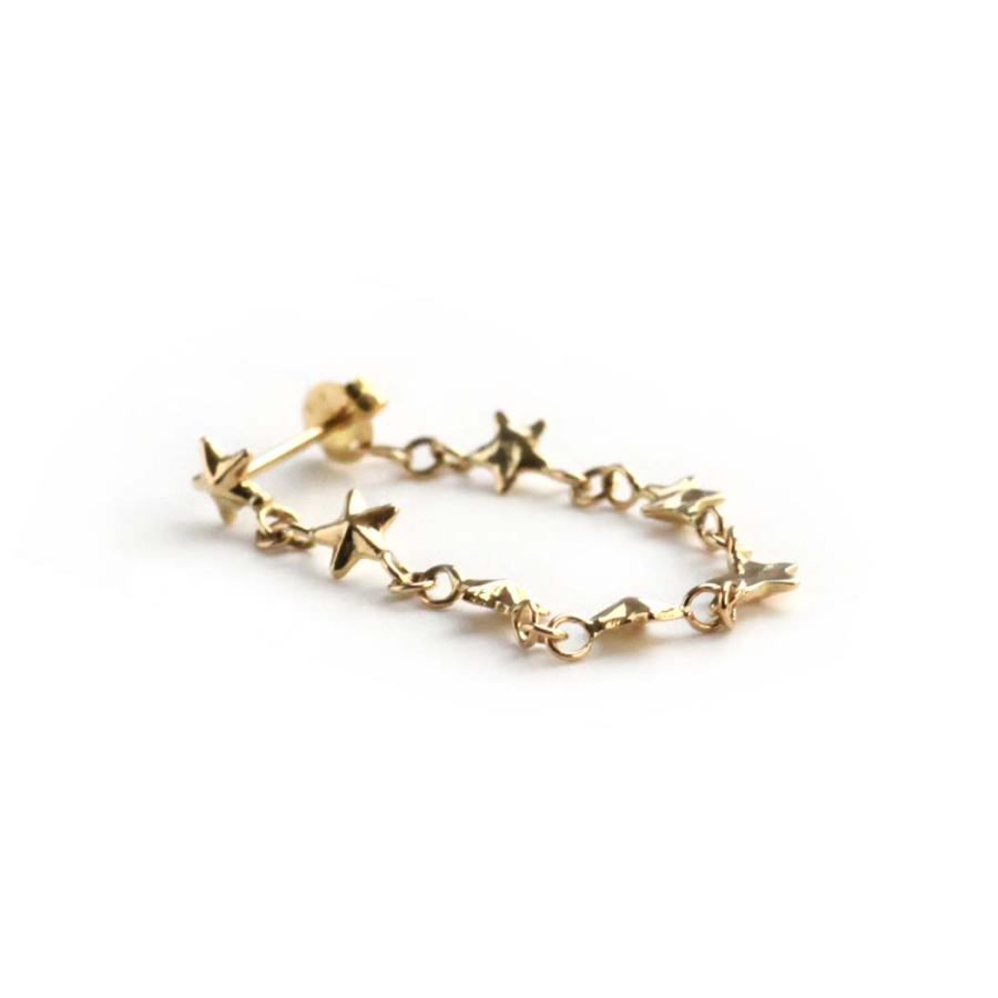 hirondelle et pepin（イロンデールエペパン） / k18 hp-23ss-674 セット・エトワール チェーンピアス | hirondelle | 01