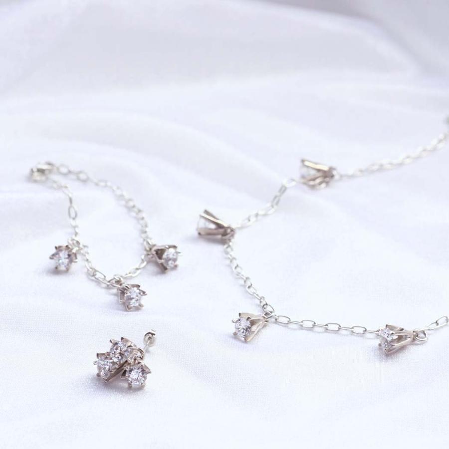 【廃番商品】hirondelle et pepin / silver925 sn-23ss-30 ラ ボア ラクテ ネックレス - キュービックジルコニア | hirondelle | 04