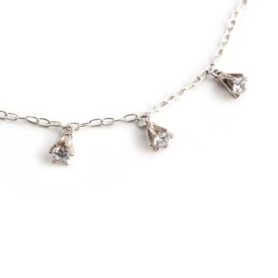 【廃番商品】hirondelle et pepin / silver925 sv-23ss-36 ラ ボア ラクテ チェーンバングル - キュービックジルコニア | hirondelle | 01