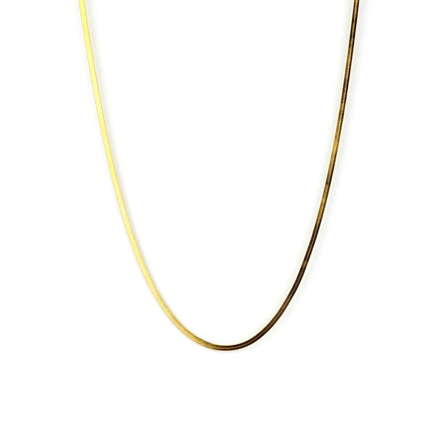 sinc (シンク) / フラット スネークチェーン ネックレス 2mm 平打ち NG04 ゴールド 重ね付け シンプル ネックレス チェーン 幅広タイプ 20代 30代 40代 50代 6… | 