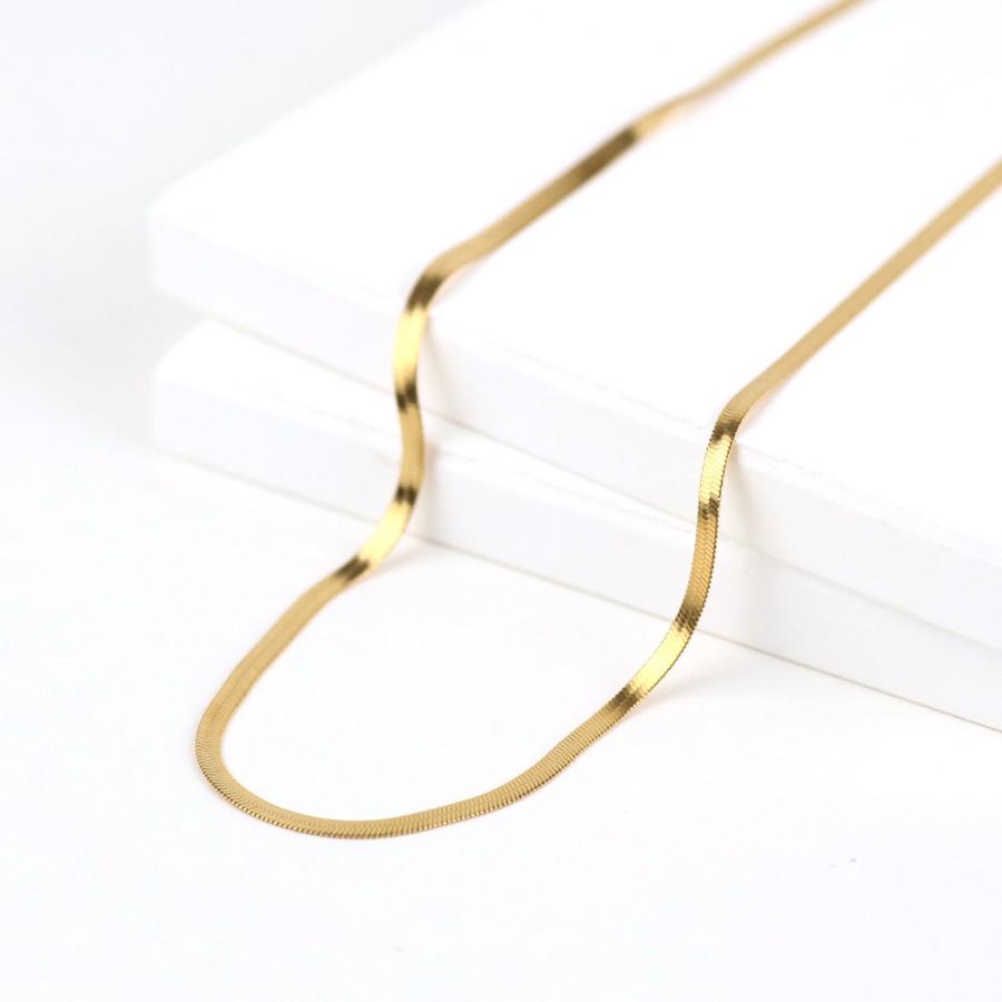sinc (シンク) / フラット スネークチェーン ネックレス 2mm 平打ち NG04 ゴールド 重ね付け シンプル ネックレス チェーン 幅広タイプ 20代 30代 40代 50代 6… |  | 02